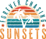 Forever chasing sunsets free svg file for members, beach t-shirt design