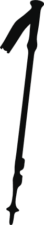 Hiking stick silhouette free svg file for members, trekking pole, decorative element