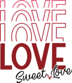 Love, sweet love, echo stacked text free svg file for members, valentine's day gift, mug or tumbler design