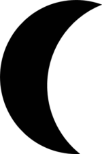 Crescent Moon silhouette free svg file for members, decorative element