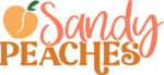 Sandy Peaches free svg file for members, funny beach day tshirt design
