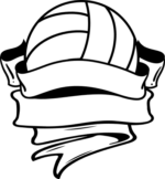 Volleyball ball and banner free svg file for members, volleyball decor